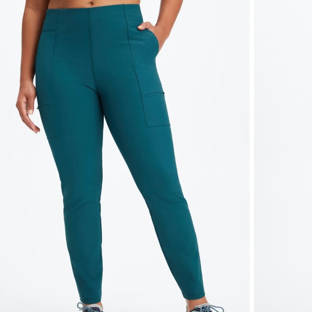 3/$30 Fabletics hybrid cargo pants - turquoise